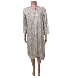Eileen Fisher silk & organic‎ cotton shift tunic dress, S/P, oversized lagenlook